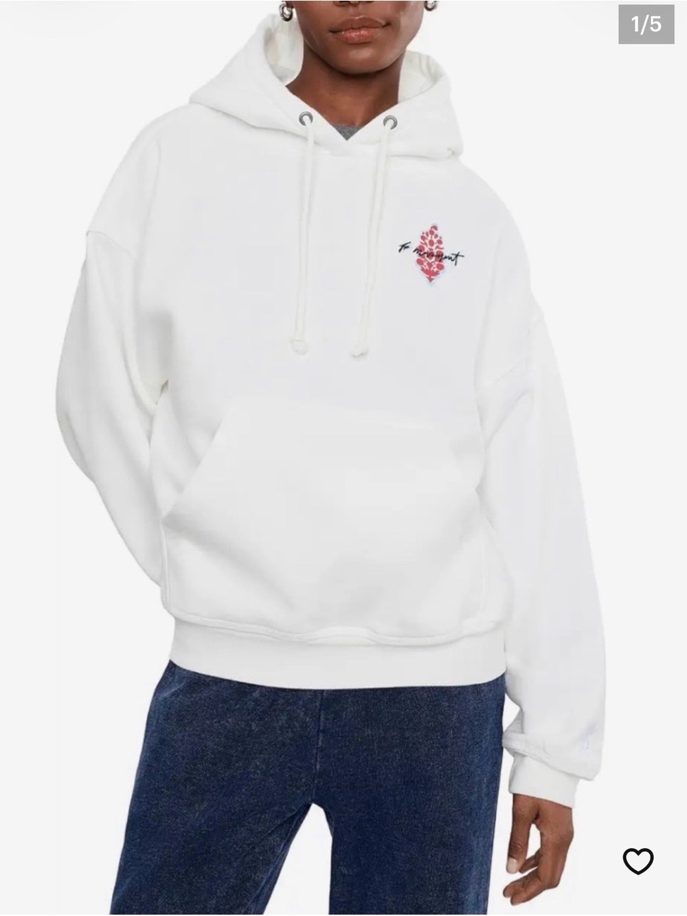 NWT Free People FP Movement Final Call Hoodie in White with Buti Logo